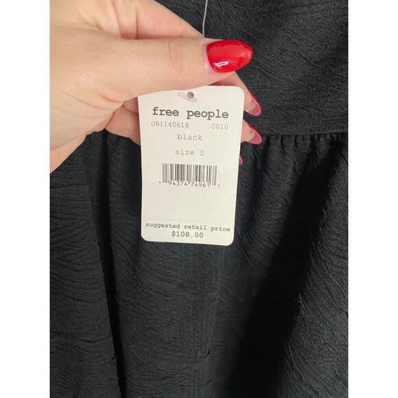 NWT Free People Violet Mini Dress Black-sz Small - Picture 7 of 9